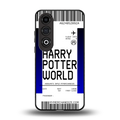 harry potter hogwarts boarding pass ticket back phone cover | glass case for oneplus nord ce 4