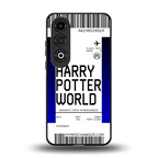 harry potter hogwarts boarding pass ticket back phone cover | glass case for oneplus nord ce 4