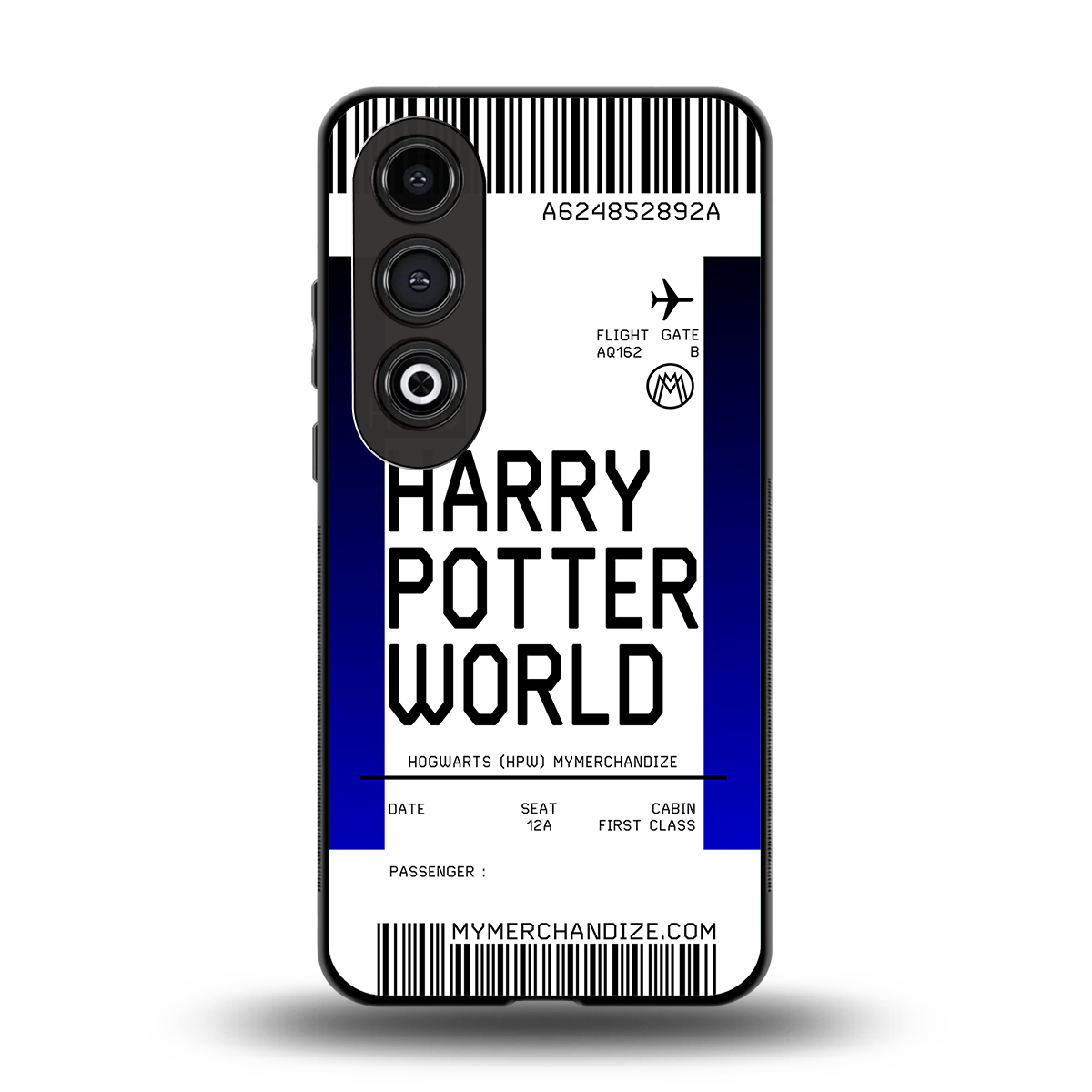 harry potter hogwarts boarding pass ticket back phone cover | glass case for oneplus nord ce 4