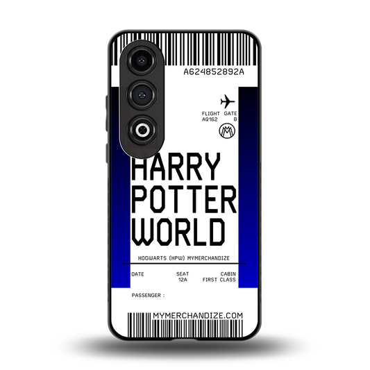 harry potter hogwarts boarding pass ticket back phone cover | glass case for oneplus nord ce 4