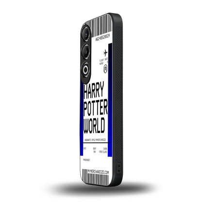 harry potter hogwarts boarding pass ticket back phone cover | glass case for oneplus nord ce 4