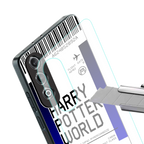 harry potter hogwarts boarding pass ticket back phone cover | glass case for oneplus nord ce 4