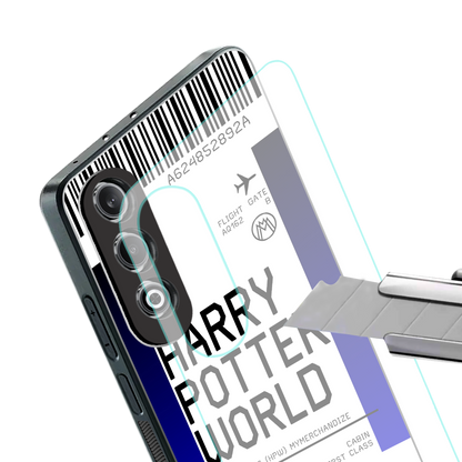 harry potter hogwarts boarding pass ticket back phone cover | glass case for oneplus nord ce 4