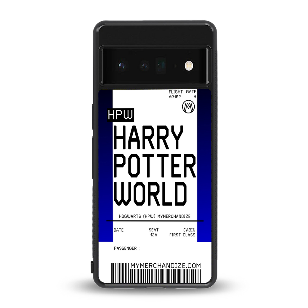 harry potter hogwarts boarding pass ticket back phone cover | glass case for google pixel 6 pro