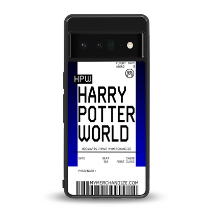 harry potter hogwarts boarding pass ticket back phone cover | glass case for google pixel 6 pro
