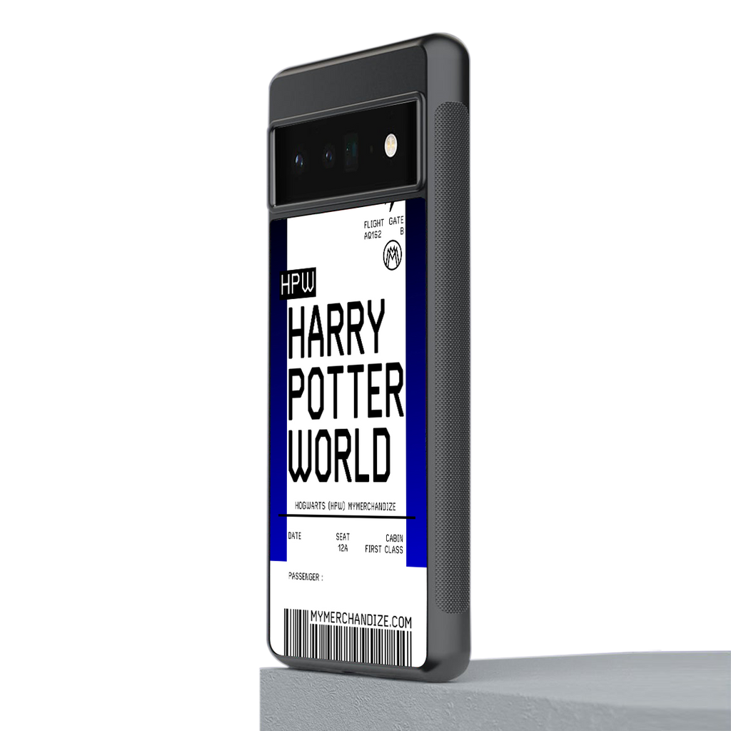 harry potter hogwarts boarding pass ticket back phone cover | glass case for google pixel 6 pro