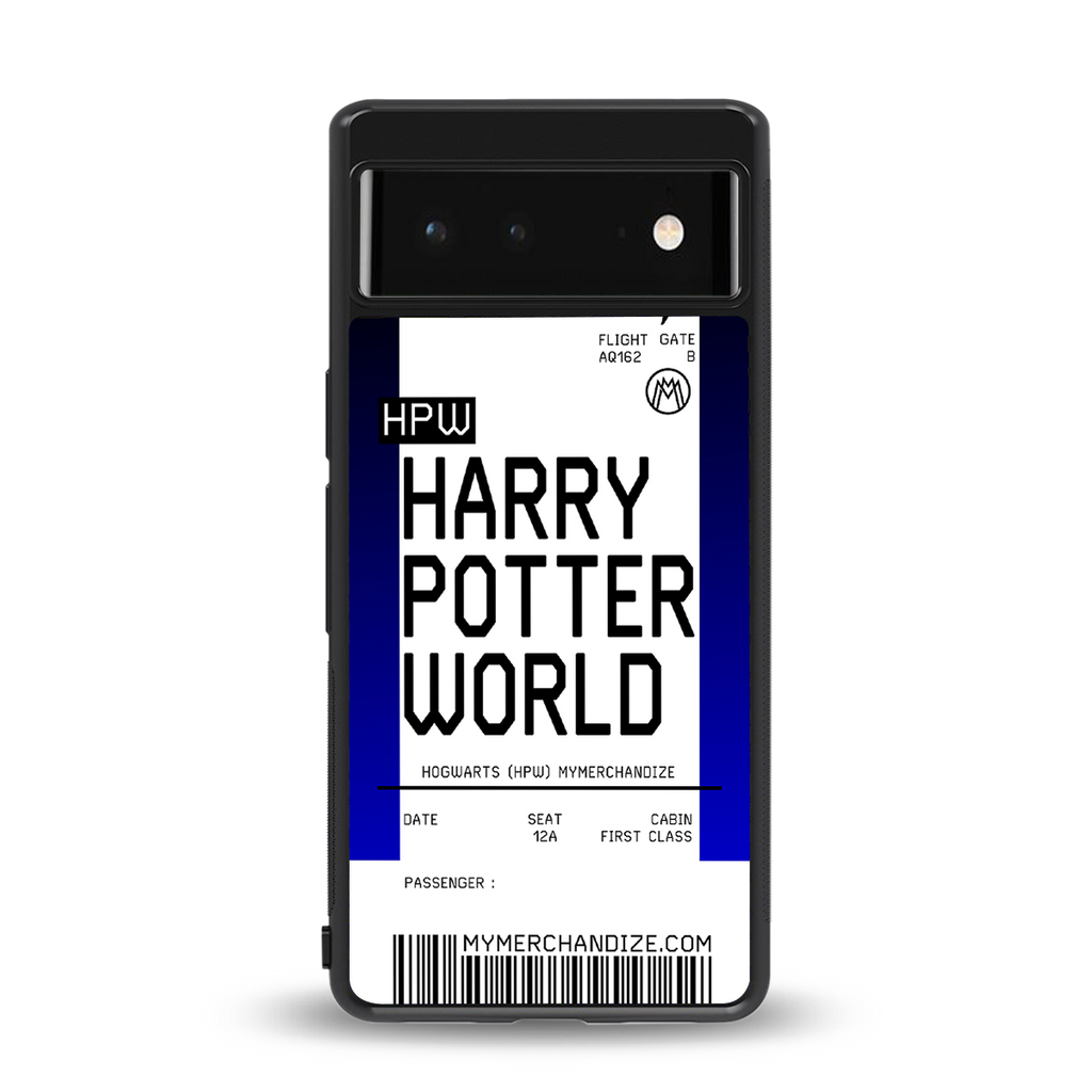 harry potter hogwarts boarding pass ticket back phone cover | glass case for google pixel 6