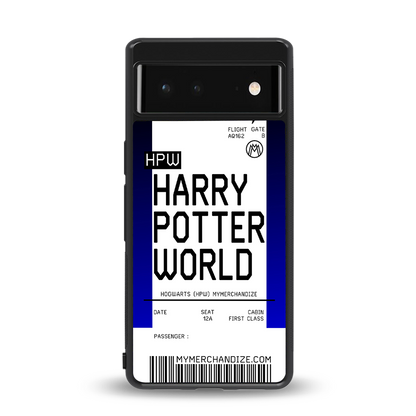 harry potter hogwarts boarding pass ticket back phone cover | glass case for Google Pixel 6A