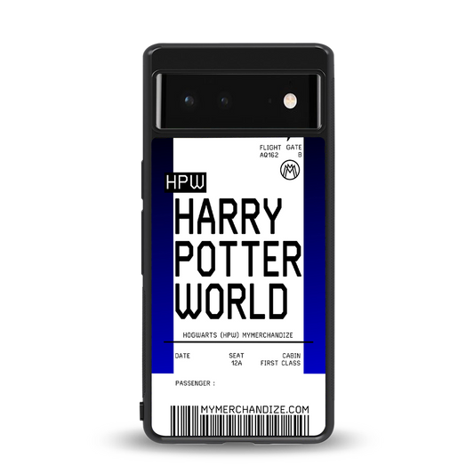 harry potter hogwarts boarding pass ticket back phone cover | glass case for Google Pixel 6A