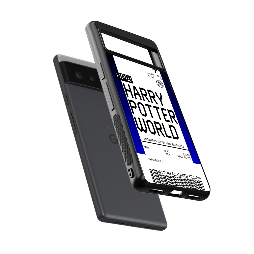 harry potter hogwarts boarding pass ticket back phone cover | glass case for google pixel 6