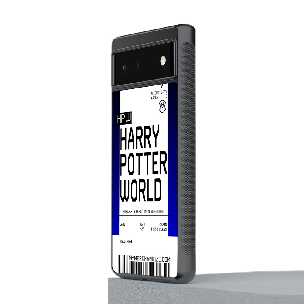 harry potter hogwarts boarding pass ticket back phone cover | glass case for google pixel 6