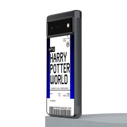 harry potter hogwarts boarding pass ticket back phone cover | glass case for Google Pixel 6A