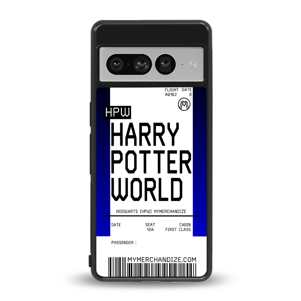 harry potter hogwarts boarding pass ticket back phone cover | glass case for google pixel 7 pro