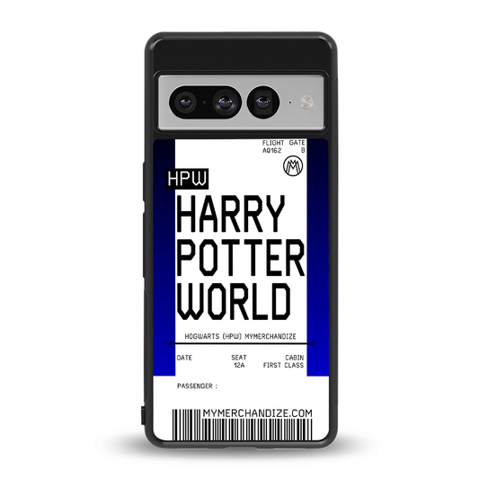 harry potter hogwarts boarding pass ticket back phone cover | glass case for google pixel 7 pro