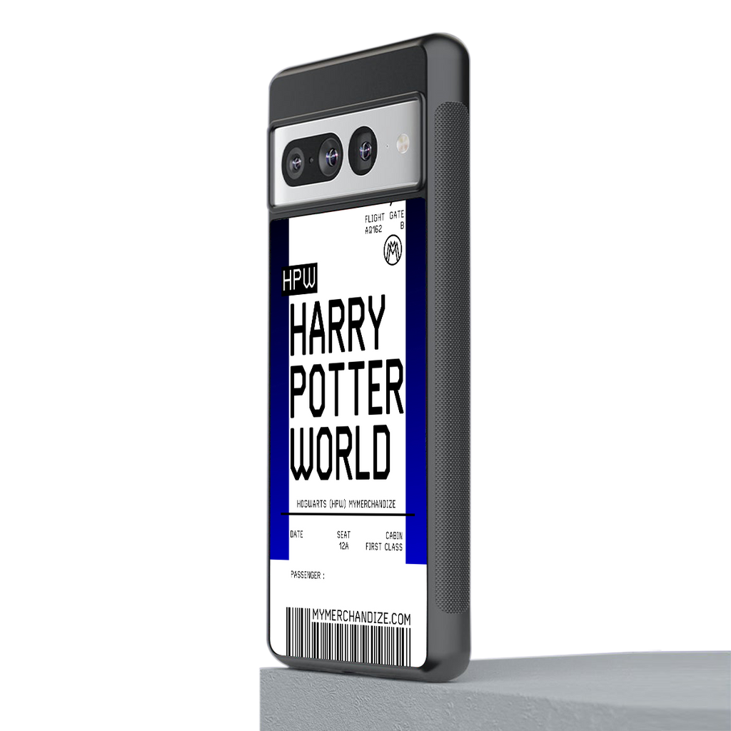 harry potter hogwarts boarding pass ticket back phone cover | glass case for google pixel 7 pro