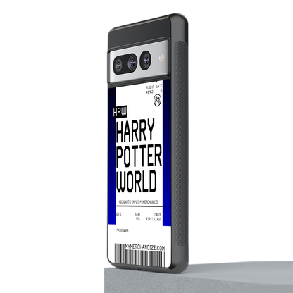 harry potter hogwarts boarding pass ticket back phone cover | glass case for google pixel 7 pro
