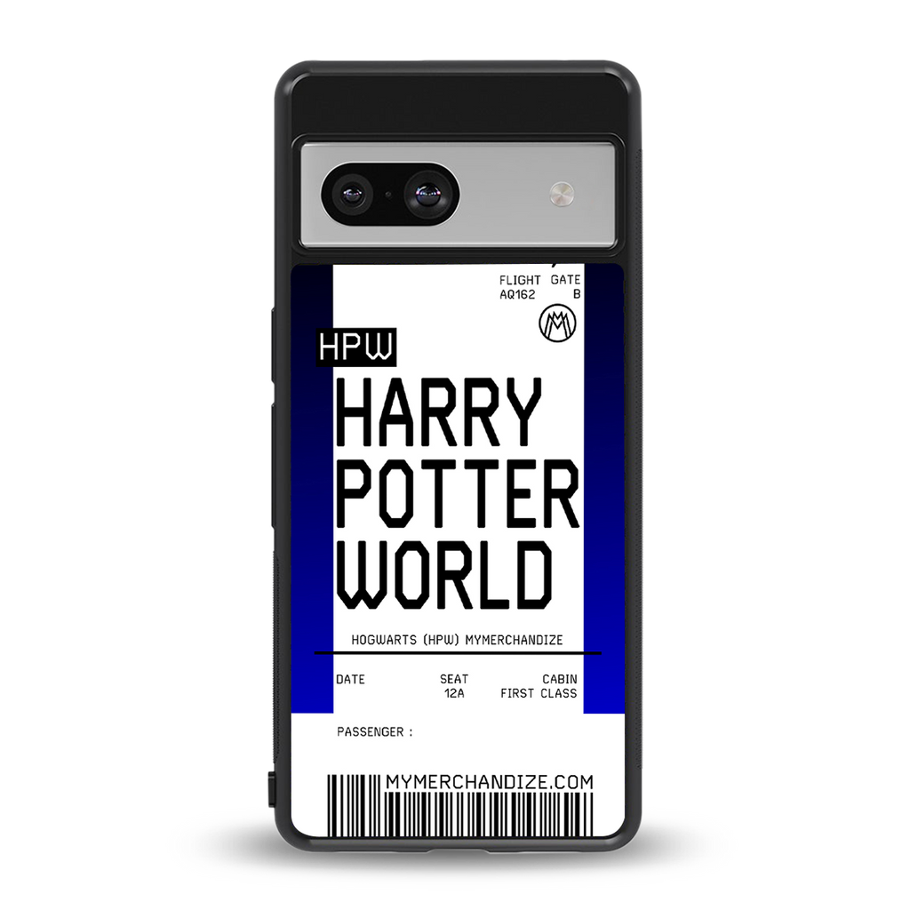 harry potter hogwarts boarding pass ticket back phone cover | glass case for Google Pixel 7