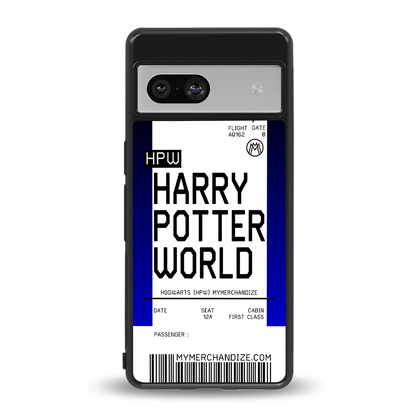 harry potter hogwarts boarding pass ticket back phone cover | glass case for Google Pixel 7