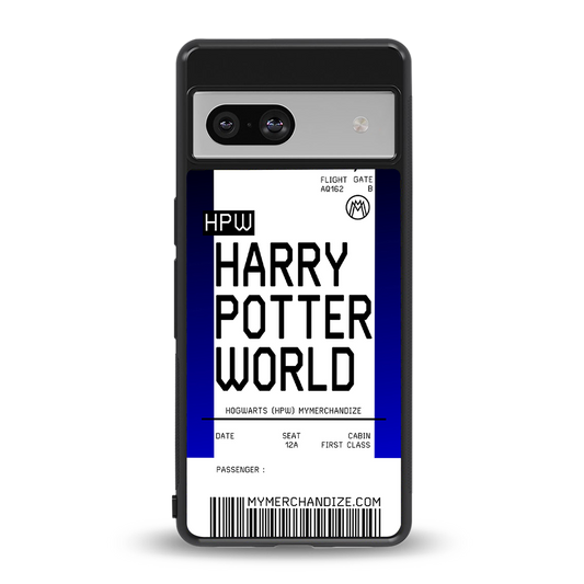 harry potter hogwarts boarding pass ticket back phone cover | glass case for Google Pixel 7A