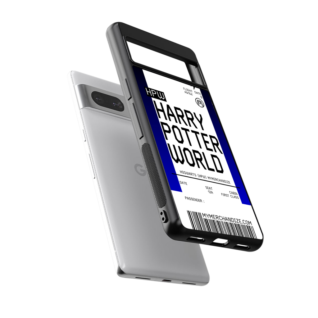 harry potter hogwarts boarding pass ticket back phone cover | glass case for Google Pixel 7