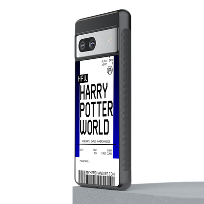 harry potter hogwarts boarding pass ticket back phone cover | glass case for Google Pixel 7