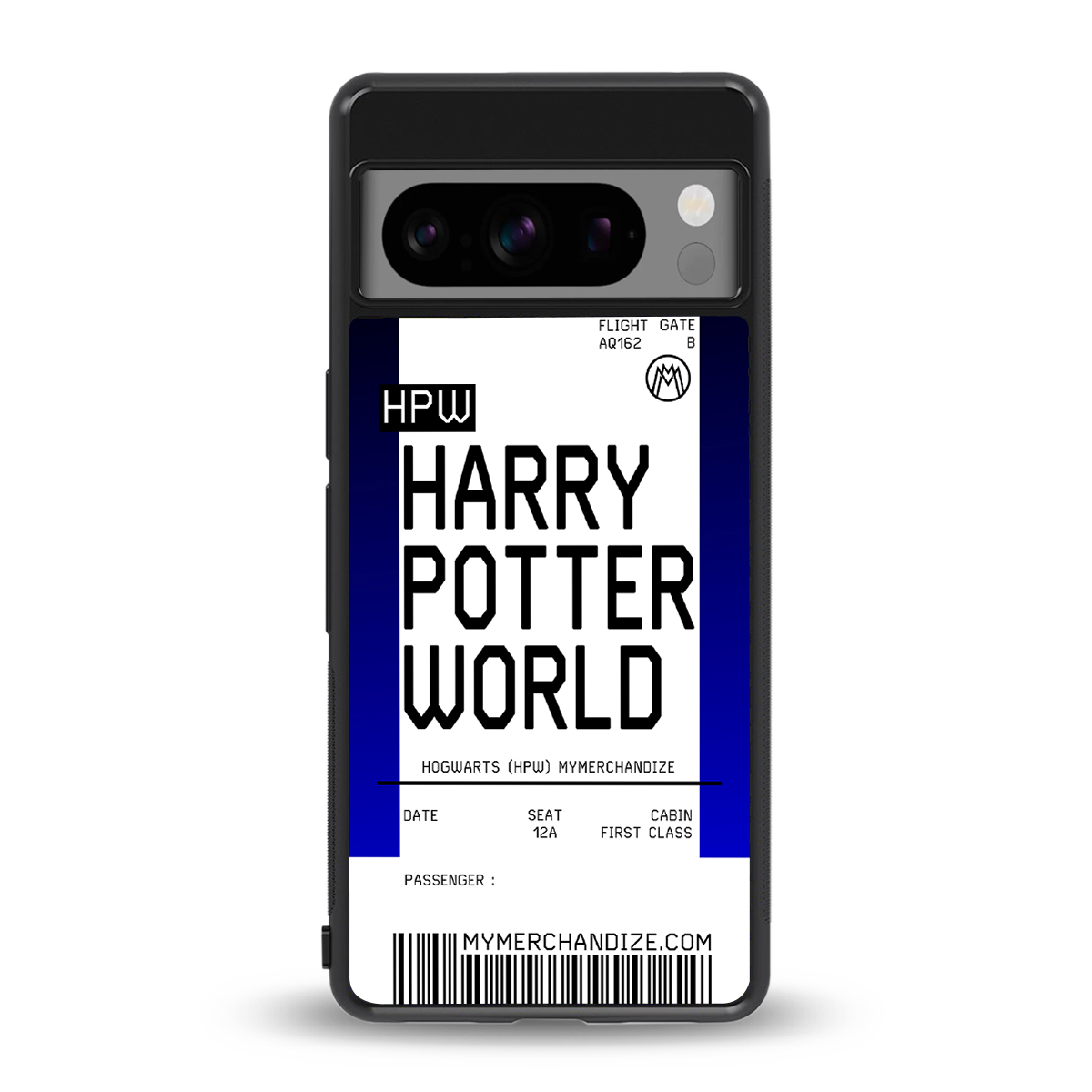 harry potter hogwarts boarding pass ticket back phone cover | glass case for google pixel 8 pro