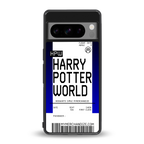 harry potter hogwarts boarding pass ticket back phone cover | glass case for google pixel 8 pro