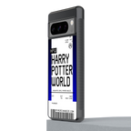 harry potter hogwarts boarding pass ticket back phone cover | glass case for google pixel 8 pro