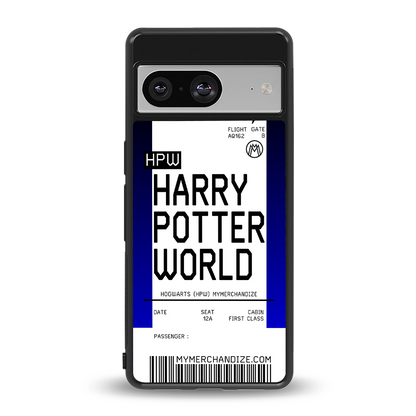 harry potter hogwarts boarding pass ticket back phone cover | glass case for Google Pixel 8