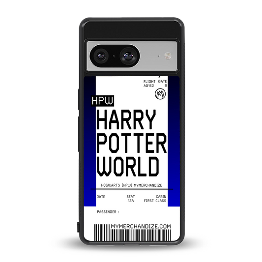 harry potter hogwarts boarding pass ticket back phone cover | glass case for Google Pixel 8