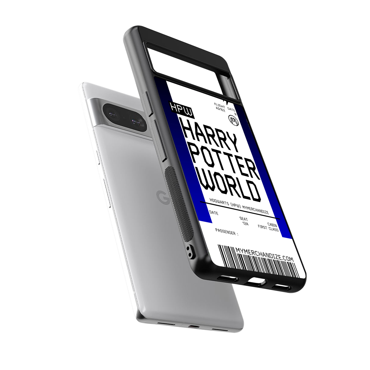 harry potter hogwarts boarding pass ticket back phone cover | glass case for Google Pixel 8
