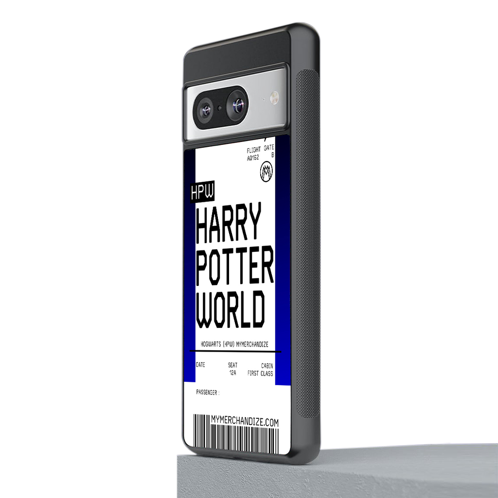 harry potter hogwarts boarding pass ticket back phone cover | glass case for Google Pixel 8