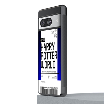 harry potter hogwarts boarding pass ticket back phone cover | glass case for Google Pixel 8