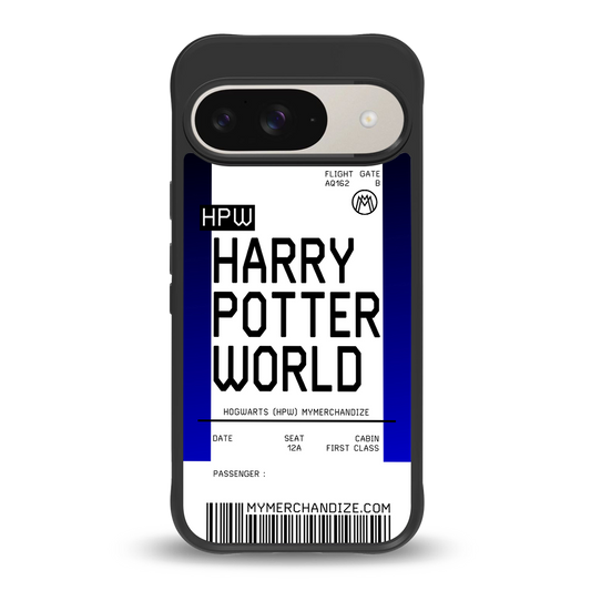 harry potter hogwarts boarding pass ticket back phone cover | glass case for google pixel 9