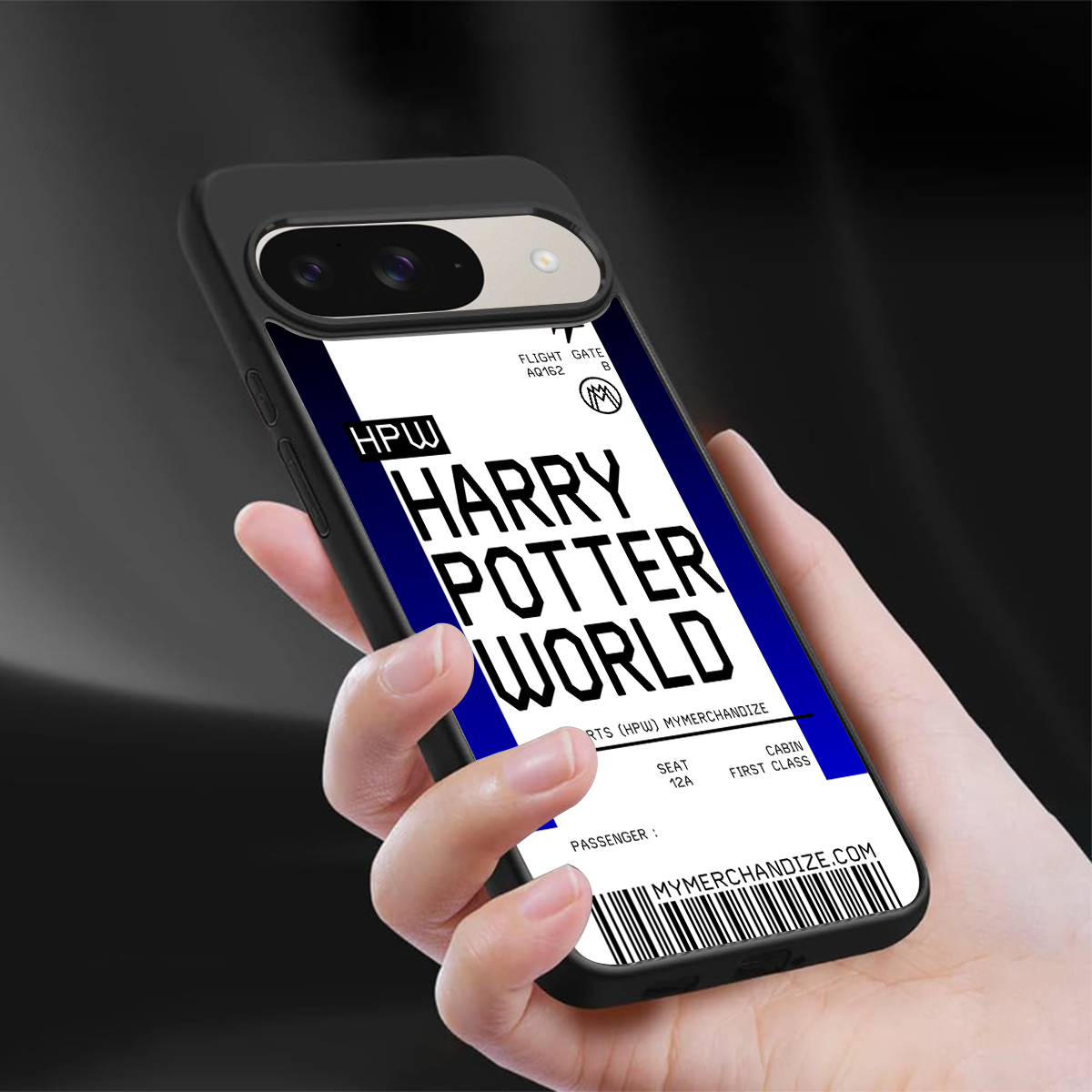 harry potter hogwarts boarding pass ticket back phone cover | glass case for google pixel 9