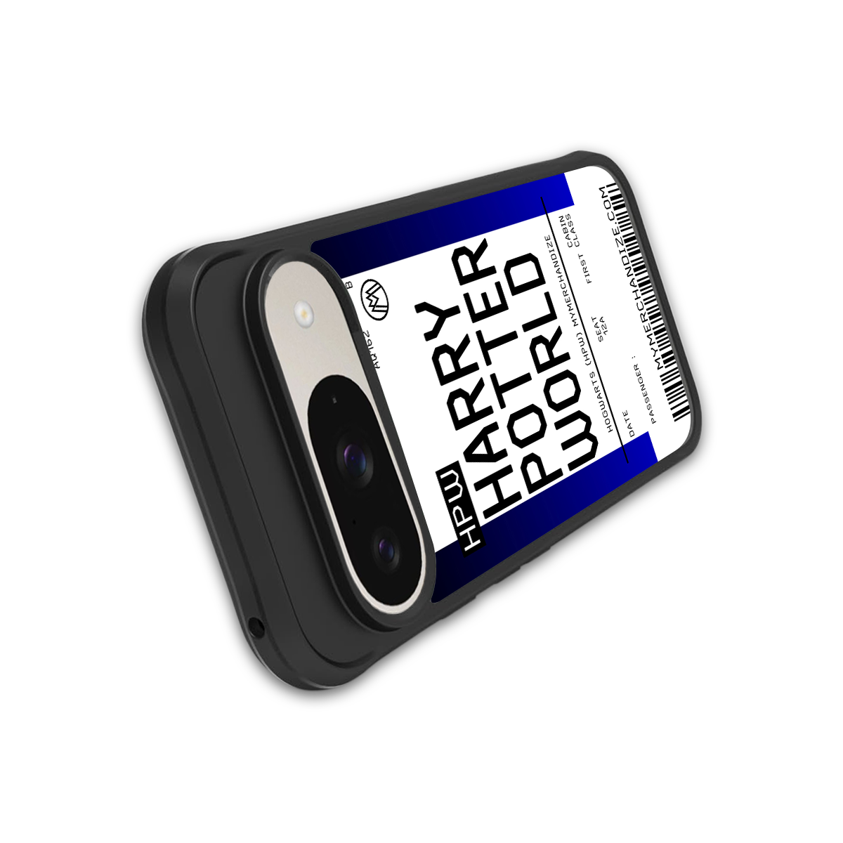 harry potter hogwarts boarding pass ticket back phone cover | glass case for google pixel 9