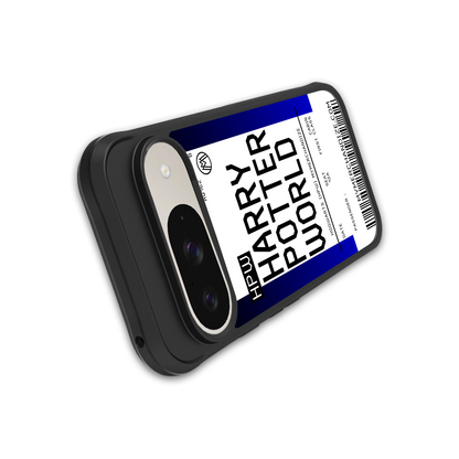 harry potter hogwarts boarding pass ticket back phone cover | glass case for google pixel 9