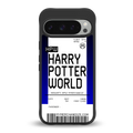 harry potter hogwarts boarding pass ticket back phone cover | glass case for google pixel 9 pro