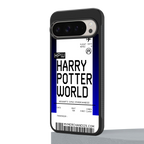 harry potter hogwarts boarding pass ticket back phone cover | glass case for google pixel 9 pro