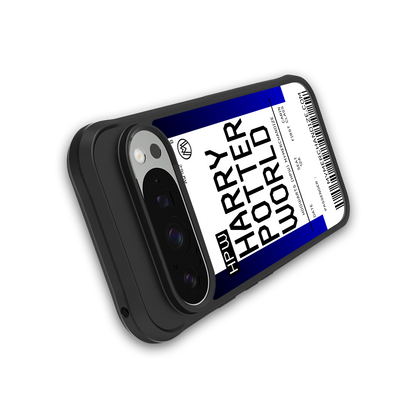harry potter hogwarts boarding pass ticket back phone cover | glass case for google pixel 9 pro