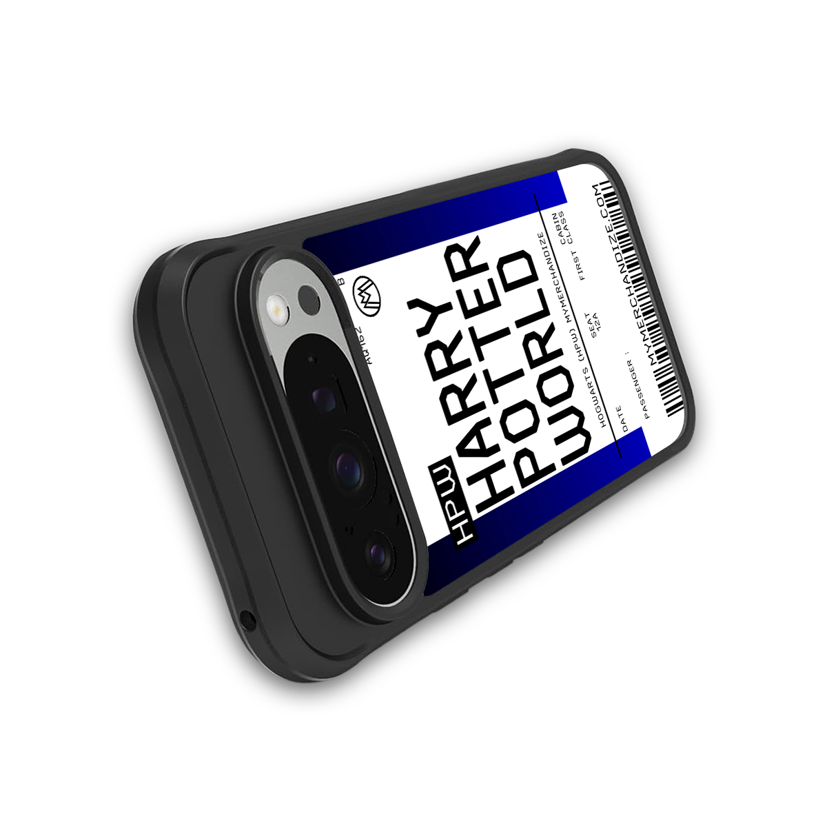 harry potter hogwarts boarding pass ticket back phone cover | glass case for google pixel 9 pro xl