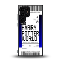 harry potter hogwarts boarding pass ticket back phone cover | glass case for samsung galaxy s23 ultra
