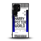 harry potter hogwarts boarding pass ticket back phone cover | glass case for samsung galaxy s23 ultra