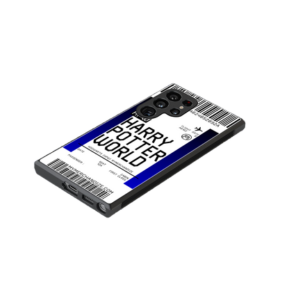 harry potter hogwarts boarding pass ticket back phone cover | glass case for samsung galaxy s23 ultra