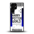 harry potter hogwarts boarding pass ticket back phone cover | glass case for samsung galaxy s25 ultra