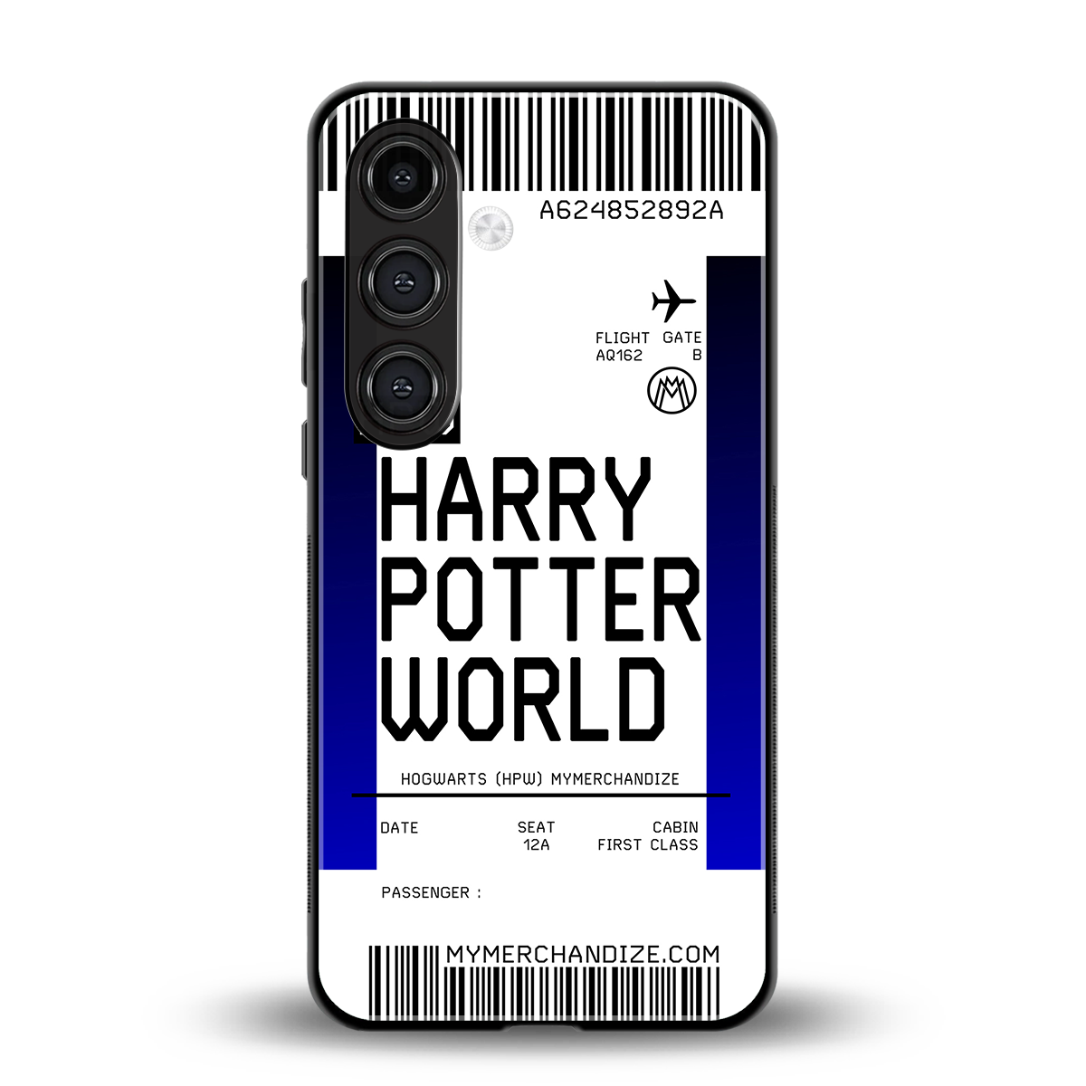 harry potter hogwarts boarding pass ticket back phone cover | glass case for samsung galaxy s24
