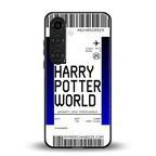 harry potter hogwarts boarding pass ticket back phone cover | glass case for samsung galaxy s25 plus