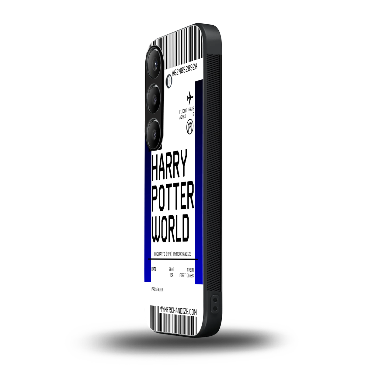 harry potter hogwarts boarding pass ticket back phone cover | glass case for samsung galaxy s24 plus