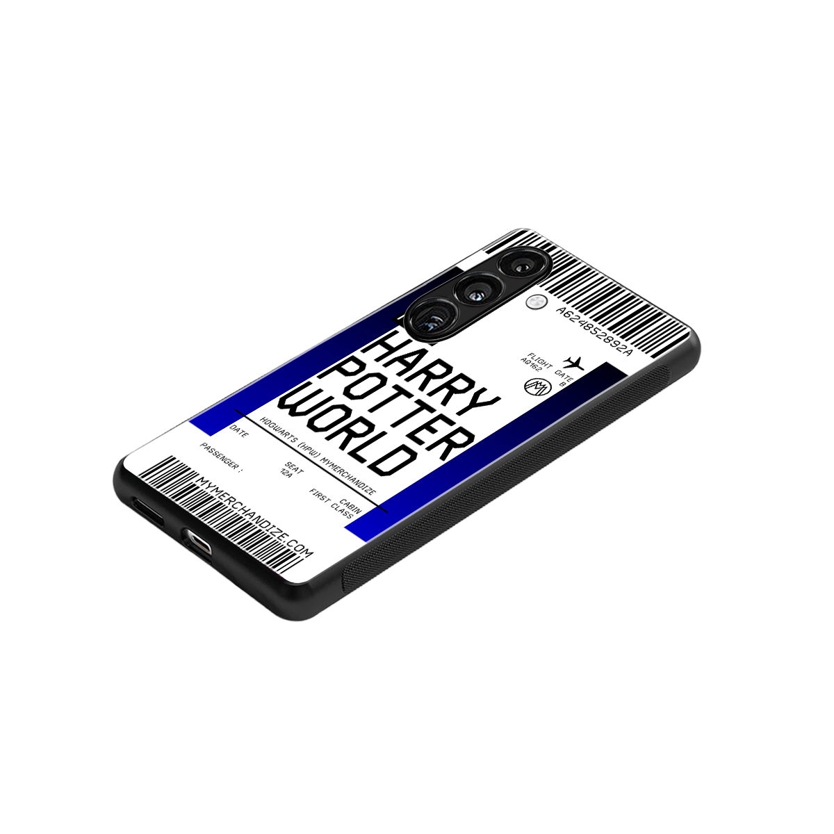 harry potter hogwarts boarding pass ticket back phone cover | glass case for samsung galaxy s24 plus