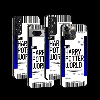 Harry Potter Hogwarts Boarding Pass Ticket Phone Cover | Glass Case